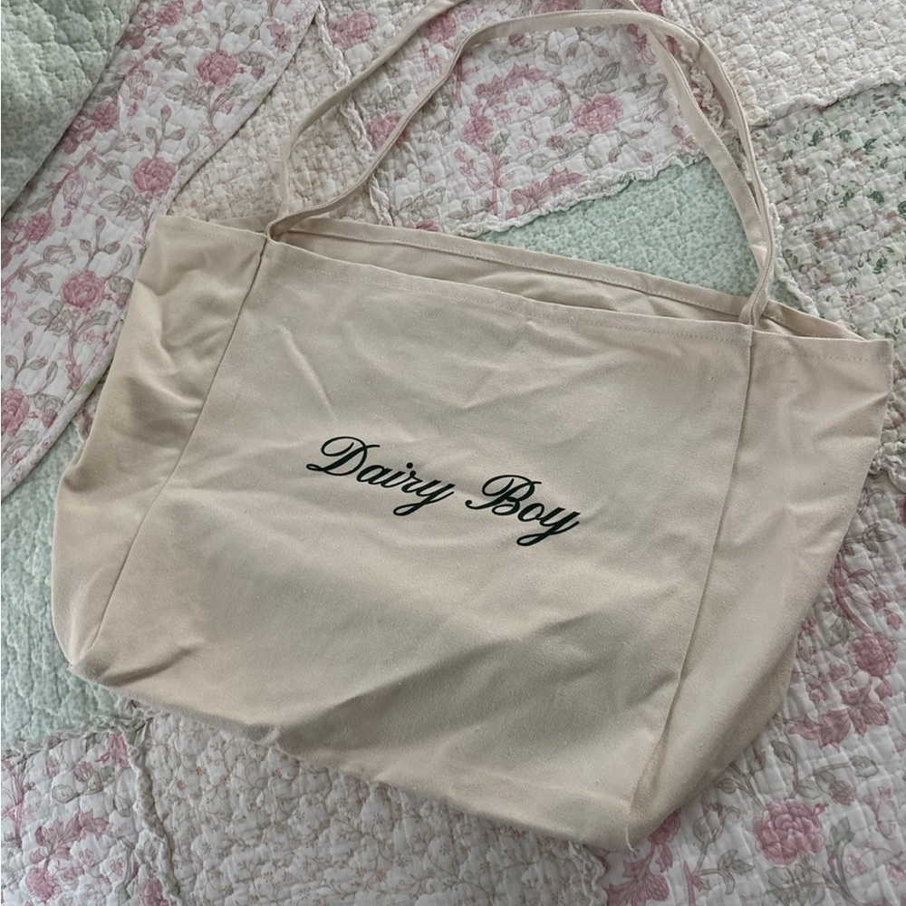 Cream Tote Bag Dairy boy pop up exclusive